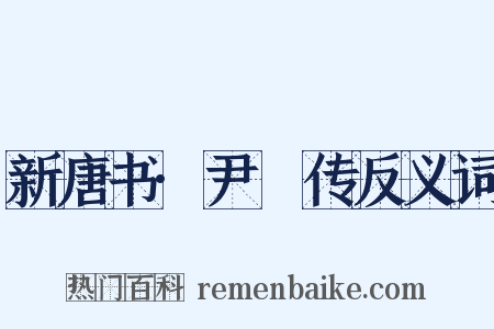 新唐书·尹愔传反义词是什么意思的图片